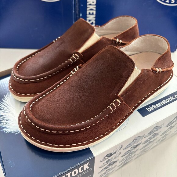 NIB | Birkenstock Slip On Shoe Loafer Mid Brown Duma Narrow Width EU 37 - Picture 1 of 10